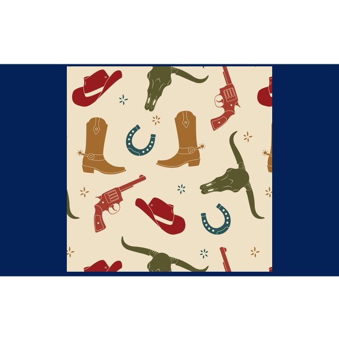 Cowboy Pattern Bumper Sticker