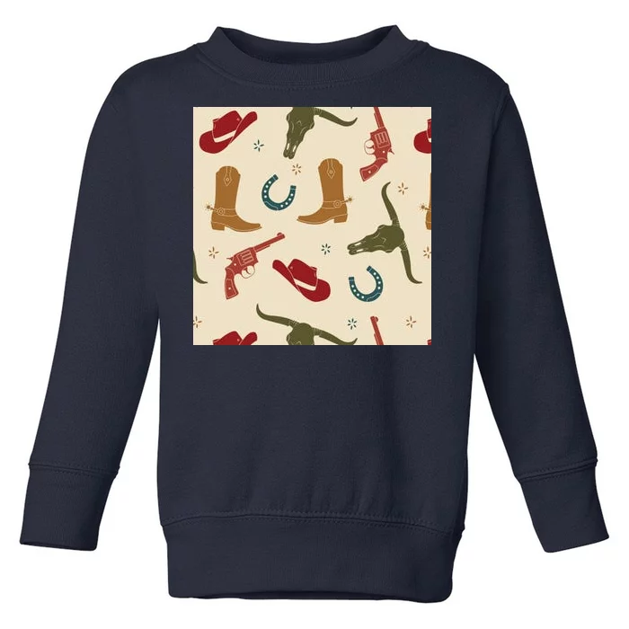 Cowboy Pattern Toddler Sweatshirt