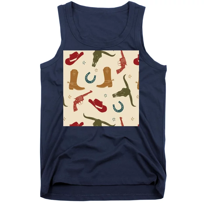 Cowboy Pattern Tank Top