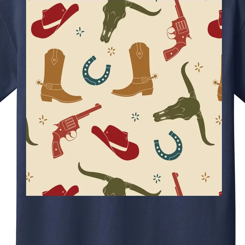 Cowboy Pattern Kids T-Shirt