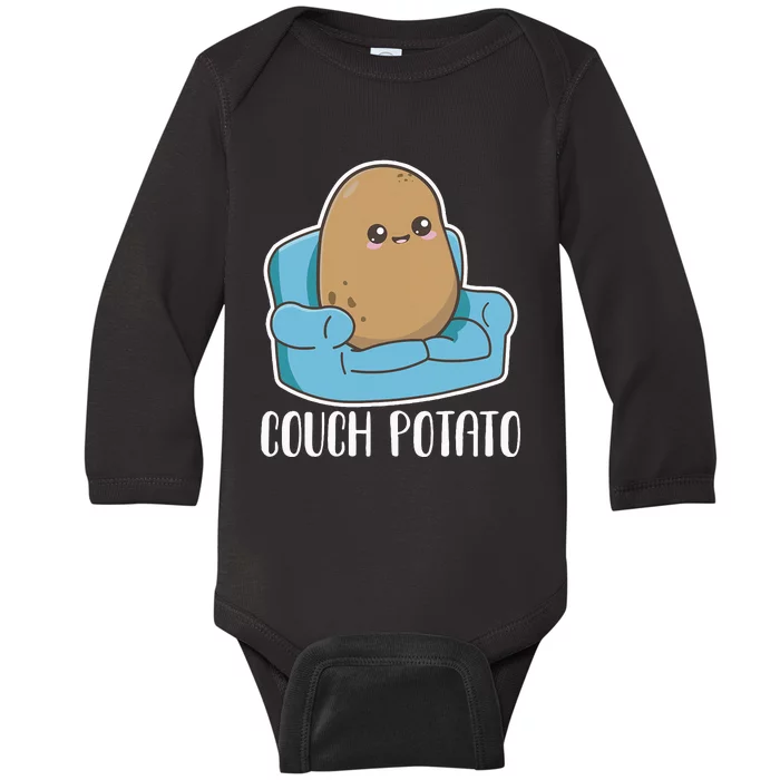 Couch Potato Cute Kawaii Funny Potato Costume Baby Long Sleeve Bodysuit