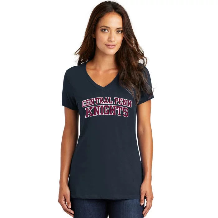 Central Penn College Knights 01 Women's V-Neck T-Shirt