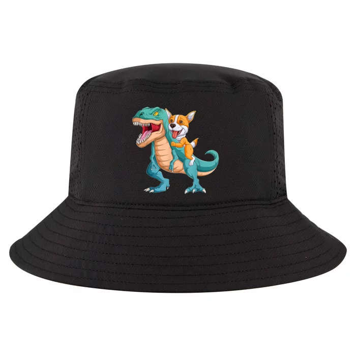 Corgi Puppy Corgi T Rex Dinosaur For Pet Lovers Cool Comfort Performance Bucket Hat