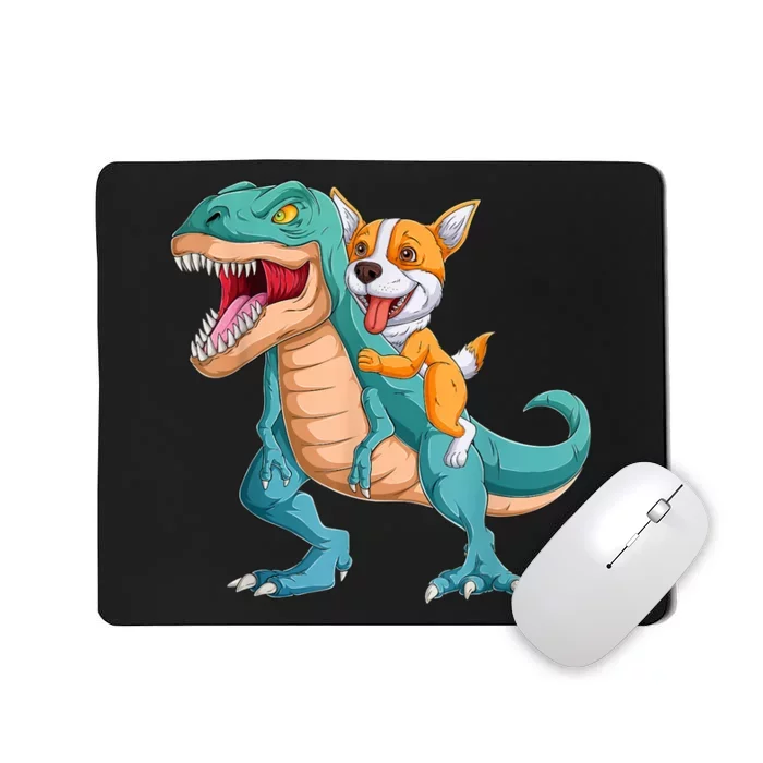 Corgi Puppy Corgi T Rex Dinosaur For Pet Lovers Mousepad