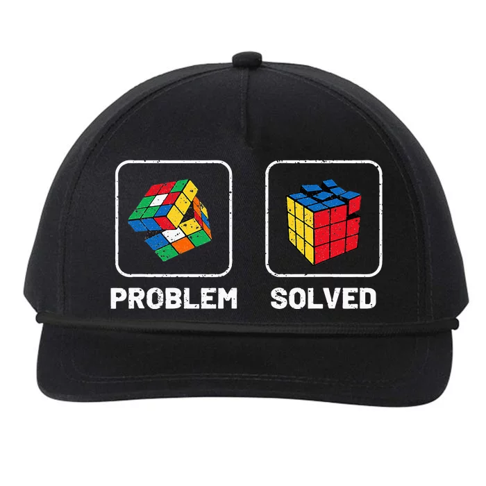 Competitive Puzzle Cube Problem Solved Speed Cubing Snapback Five-Panel Rope Hat