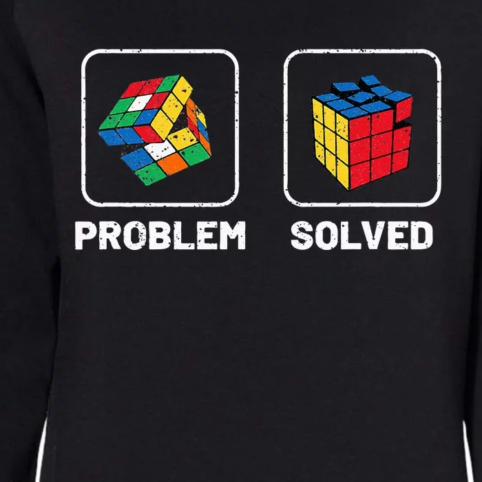 Competitive Puzzle Cube Problem Solved Speed Cubing Womens California Wash Sweatshirt