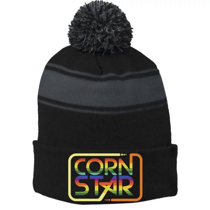 Cornhole Product Corn Star Designs Cornhole Graphic Stripe Pom Pom Beanie