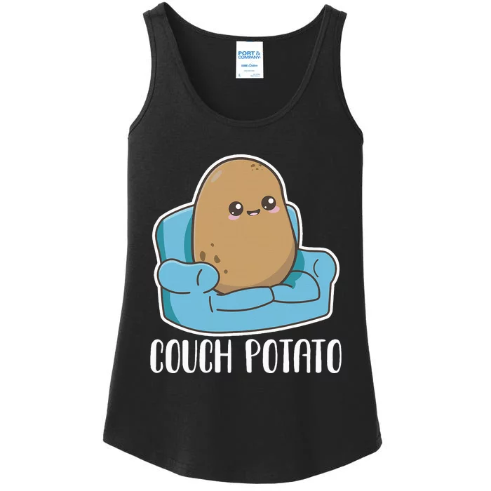 Couch Potato Cute Kawaii Funny Potato Ladies Essential Tank