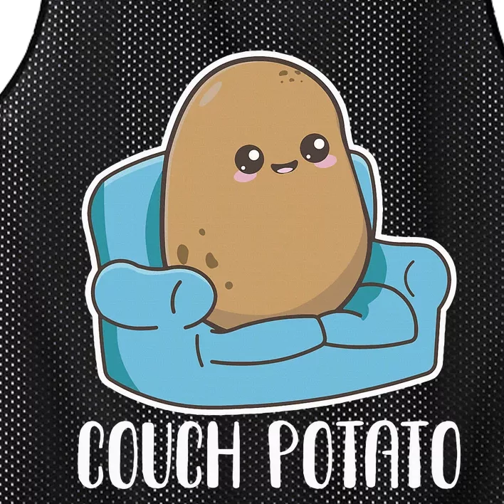 Couch Potato Cute Kawaii Funny Potato Mesh Reversible Basketball Jersey Tank