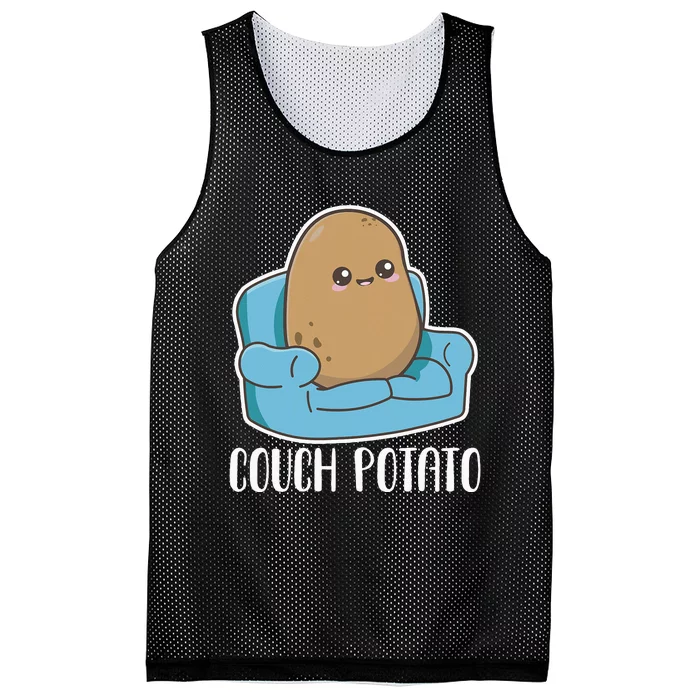 Couch Potato Cute Kawaii Funny Potato Mesh Reversible Basketball Jersey Tank