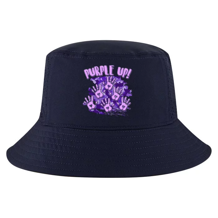 Cool Purple Camouflage Camo Hand Prints Cool Comfort Performance Bucket Hat