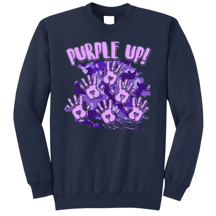 Cool Purple Camouflage Camo Hand Prints Sweatshirt