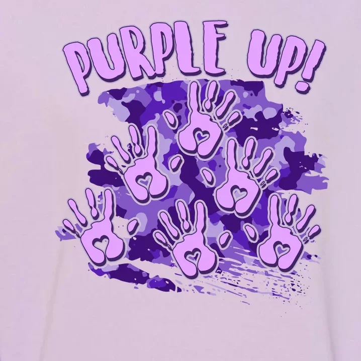 Cool Purple Camouflage Camo Hand Prints Garment-Dyed Sweatshirt