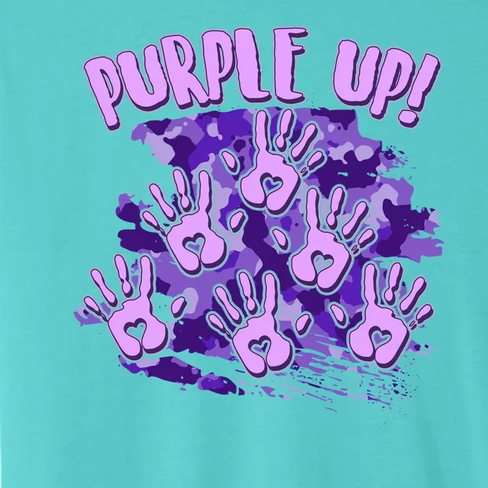 Cool Purple Camouflage Camo Hand Prints ChromaSoft Performance T-Shirt