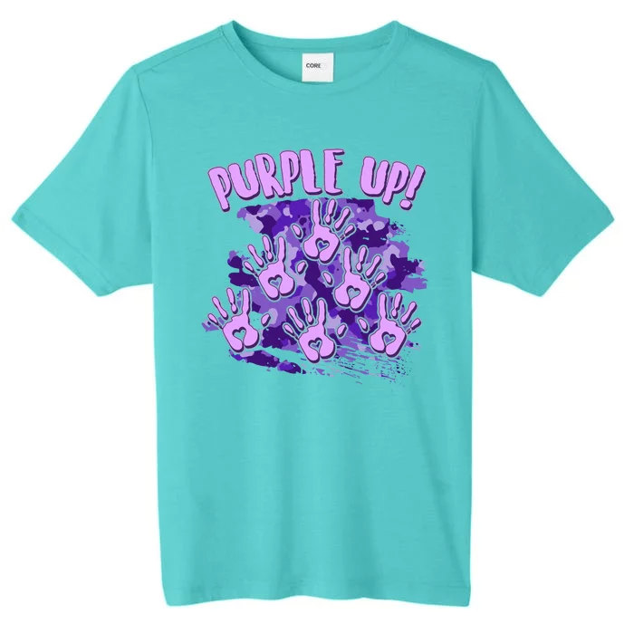 Cool Purple Camouflage Camo Hand Prints ChromaSoft Performance T-Shirt