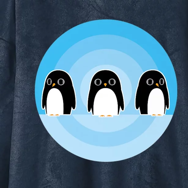 Cute Penguins Hooded Wearable Blanket