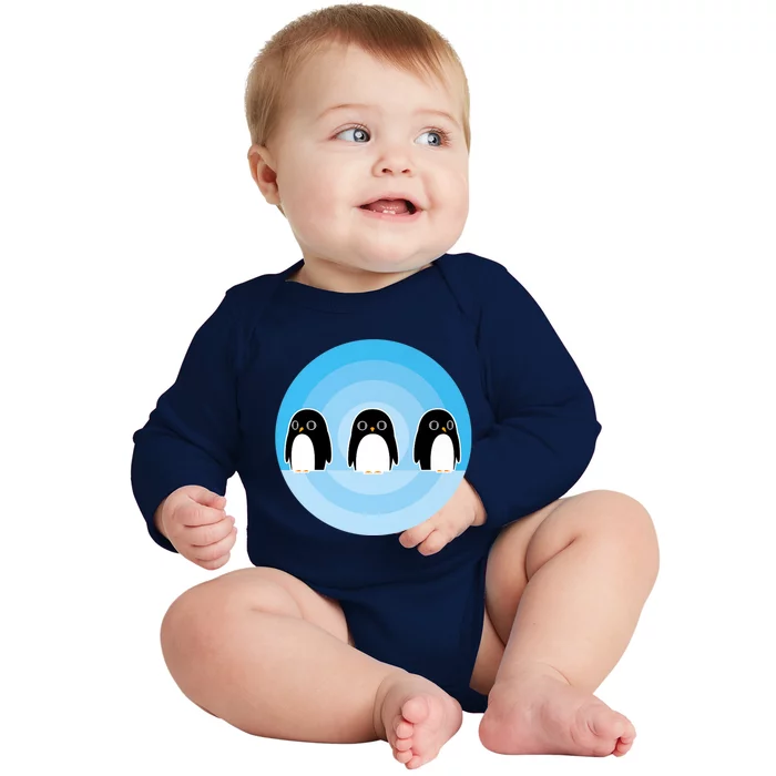 Cute Penguins Baby Long Sleeve Bodysuit