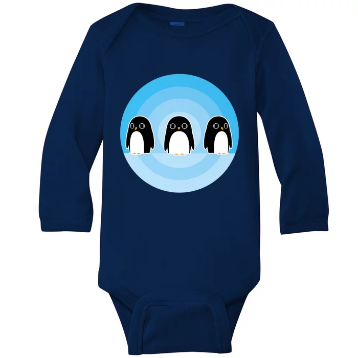 Cute Penguins Baby Long Sleeve Bodysuit