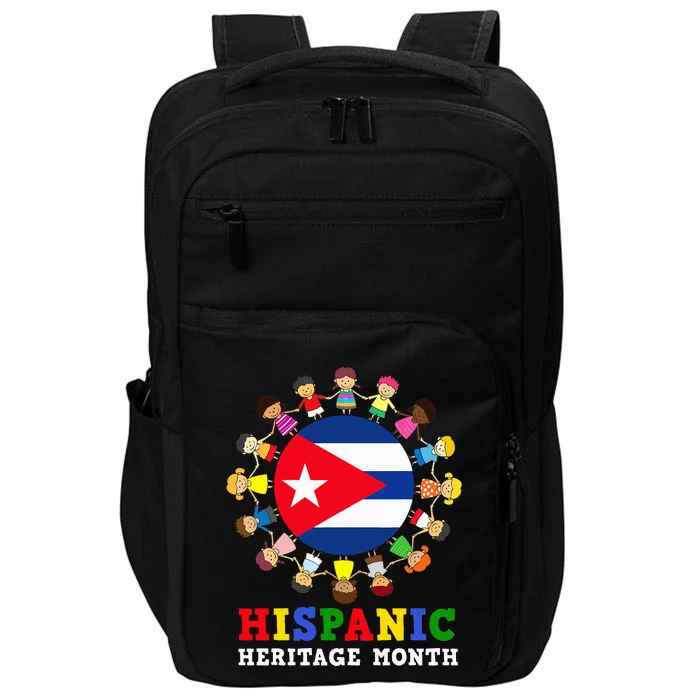 Cuban Pride Celebrate Hispanic Heritage flag Impact Tech Backpack