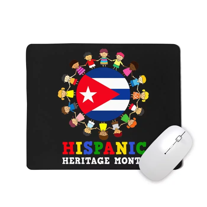 Cuban Pride Celebrate Hispanic Heritage flag Mousepad