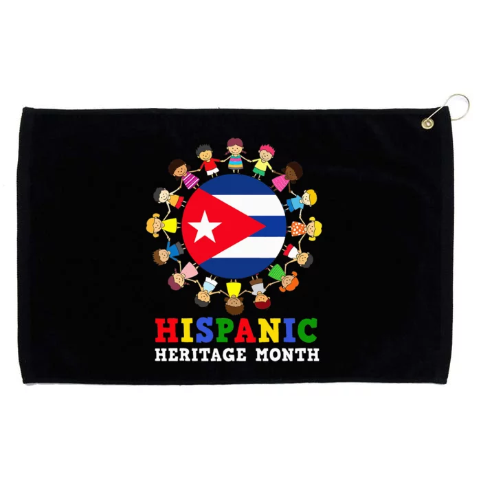 Cuban Pride Celebrate Hispanic Heritage flag Grommeted Golf Towel