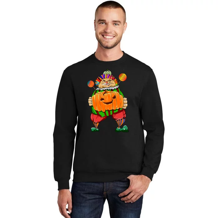 Clown Pumpkin Creepy Halloween Sweatshirt