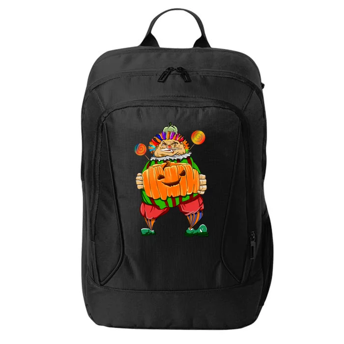 Clown Pumpkin Creepy Halloween City Backpack