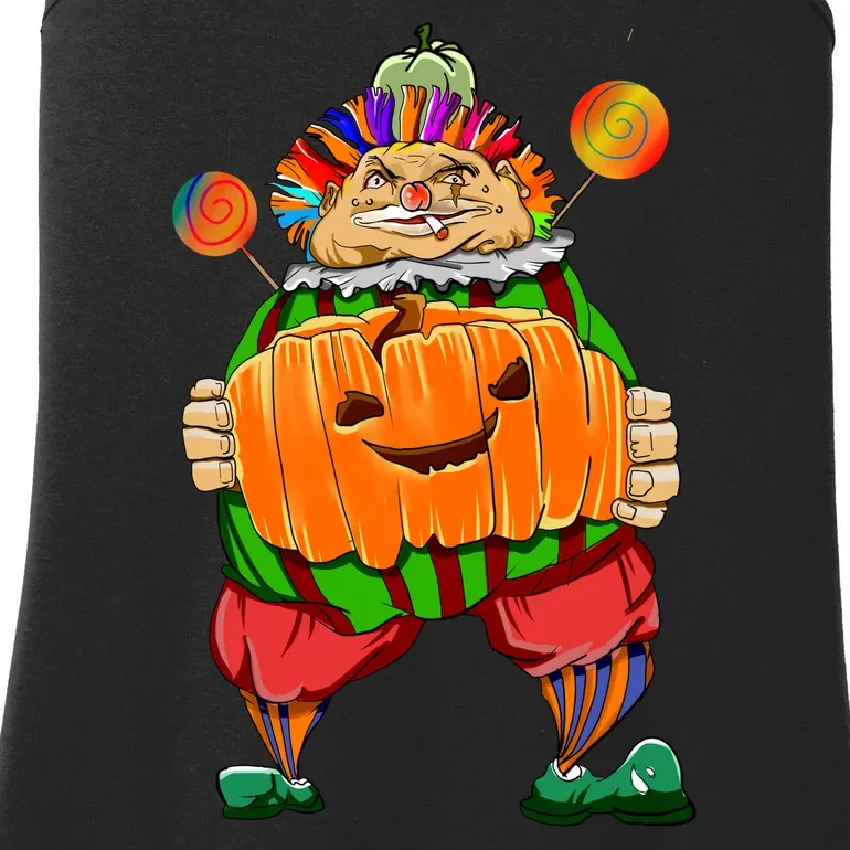 Clown Pumpkin Creepy Halloween Ladies Essential Tank