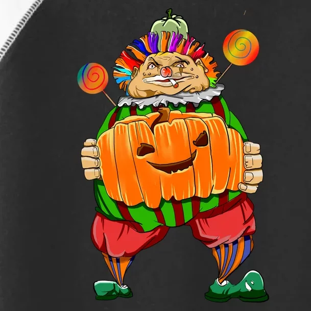 Clown Pumpkin Creepy Halloween Toddler Fine Jersey T-Shirt