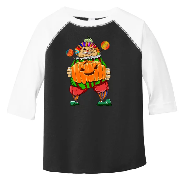 Clown Pumpkin Creepy Halloween Toddler Fine Jersey T-Shirt