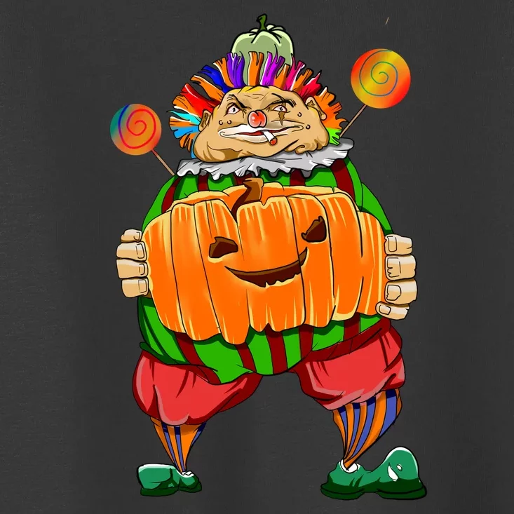 Clown Pumpkin Creepy Halloween Toddler T-Shirt