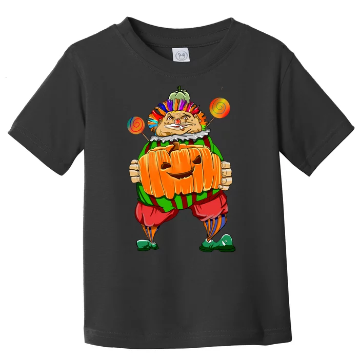 Clown Pumpkin Creepy Halloween Toddler T-Shirt