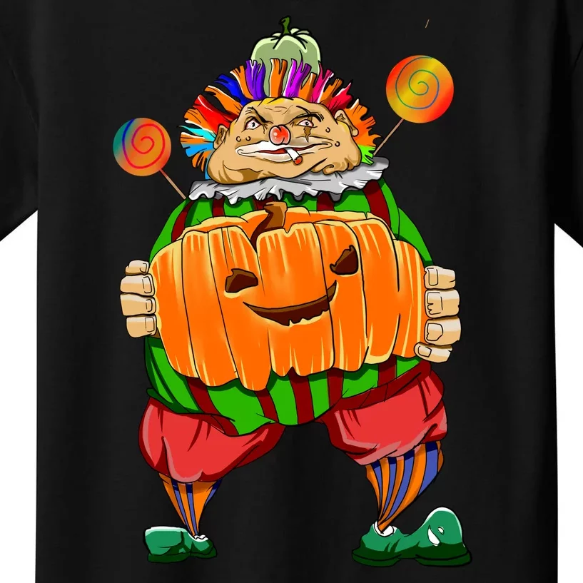 Clown Pumpkin Creepy Halloween Kids T-Shirt