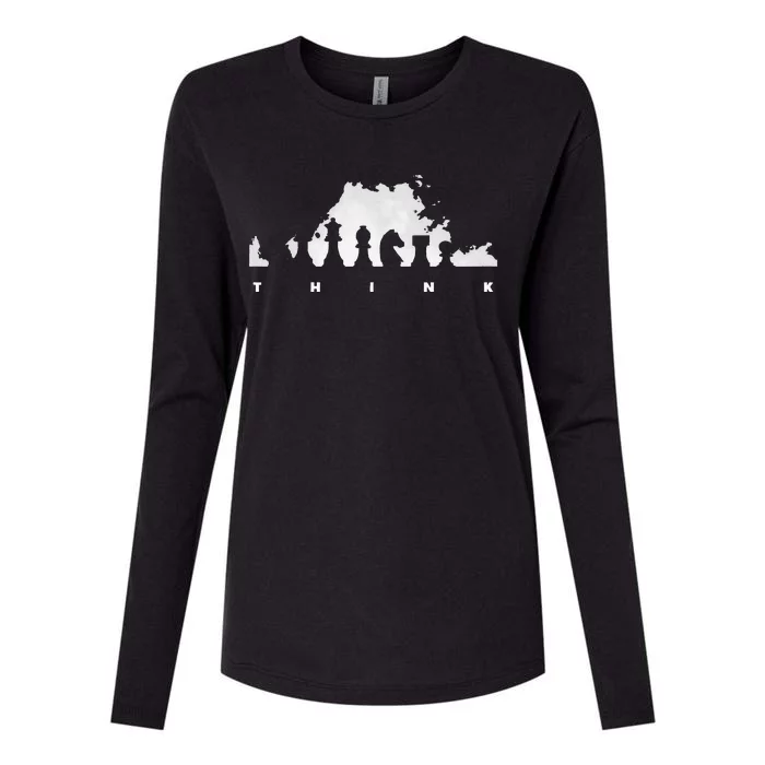 Chess Player Womens Cotton Relaxed Long Sleeve T-Shirt