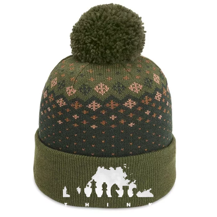 Chess Player The Baniff Cuffed Pom Beanie