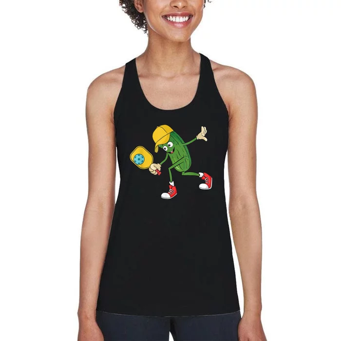 Cool Pickleball Couple Dating Pickleballers Pickleball Play Gift Women's Racerback Tank