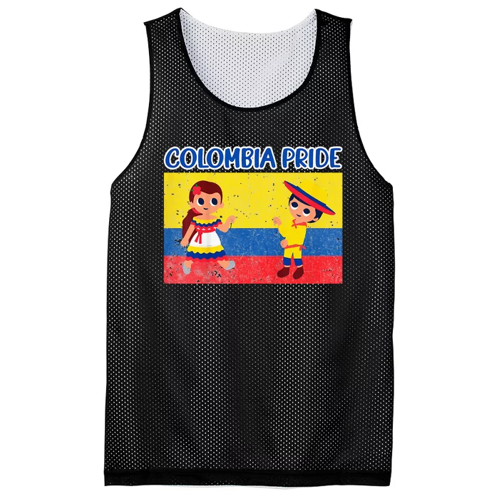 Colombian Pride Colombia Flag Mesh Reversible Basketball Jersey Tank