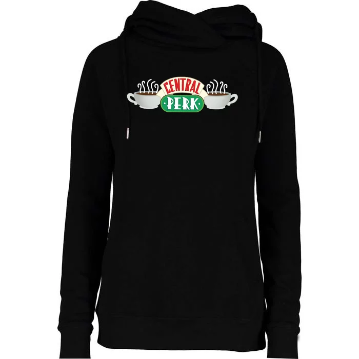 Central Perk Cafe Friends Womens Funnel Neck Pullover Hood