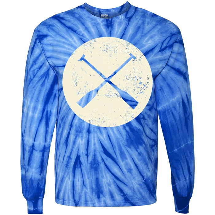 Canoe Paddles Crossing Canoe & Kayaking Tie-Dye Long Sleeve Shirt