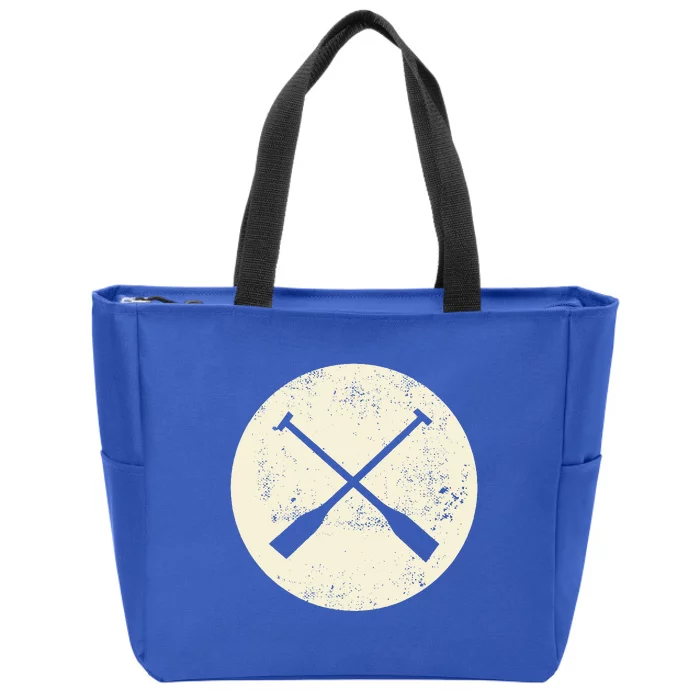 Canoe Paddles Crossing Canoe & Kayaking Zip Tote Bag