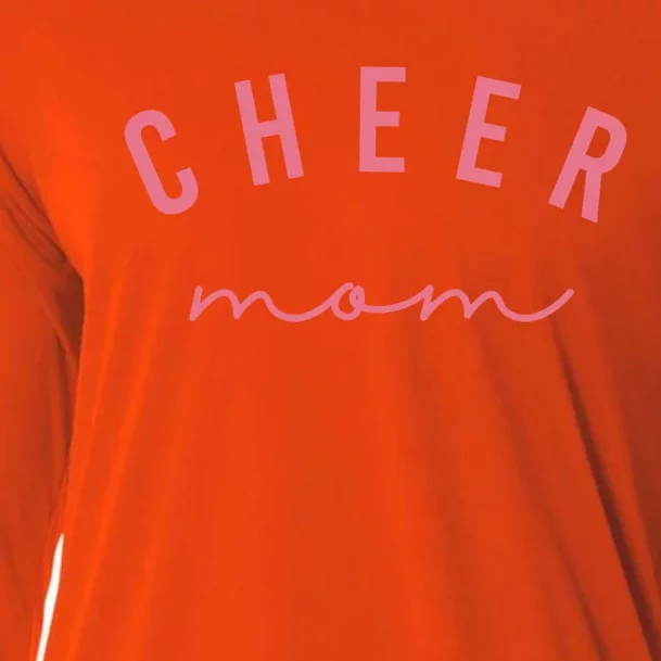 Cute Pink Cheer Mom Gift Cooling Performance Long Sleeve Crew