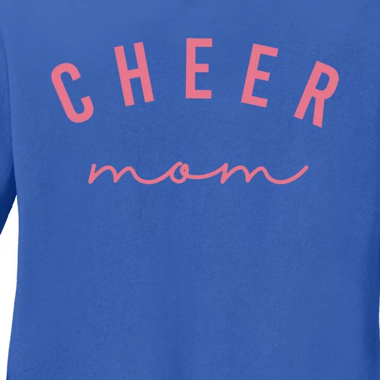 Cute Pink Cheer Mom Gift Ladies Long Sleeve Shirt