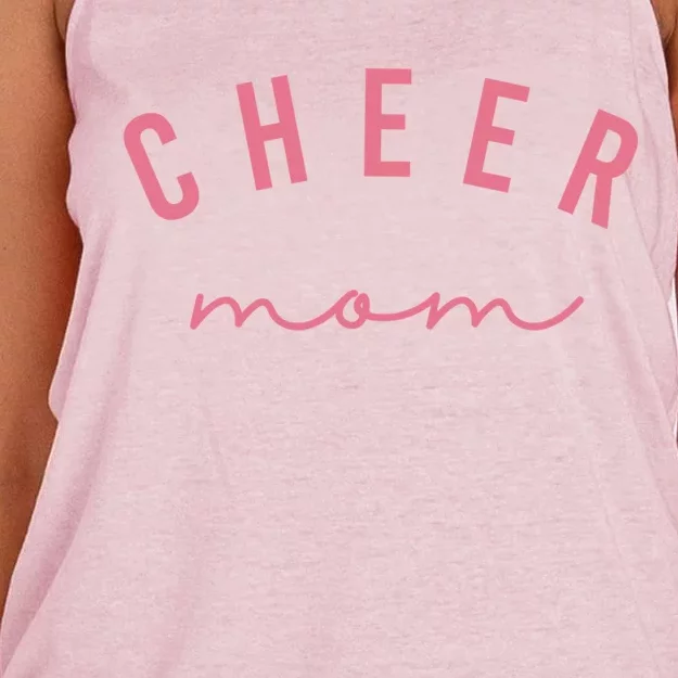 Cute Pink Cheer Mom Gift Women's Knotted Racerback Tank