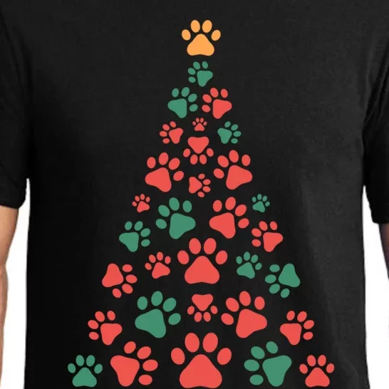 Cat Paws Christmas Tree For Cat Lovers Christmas Gift Pajama Set