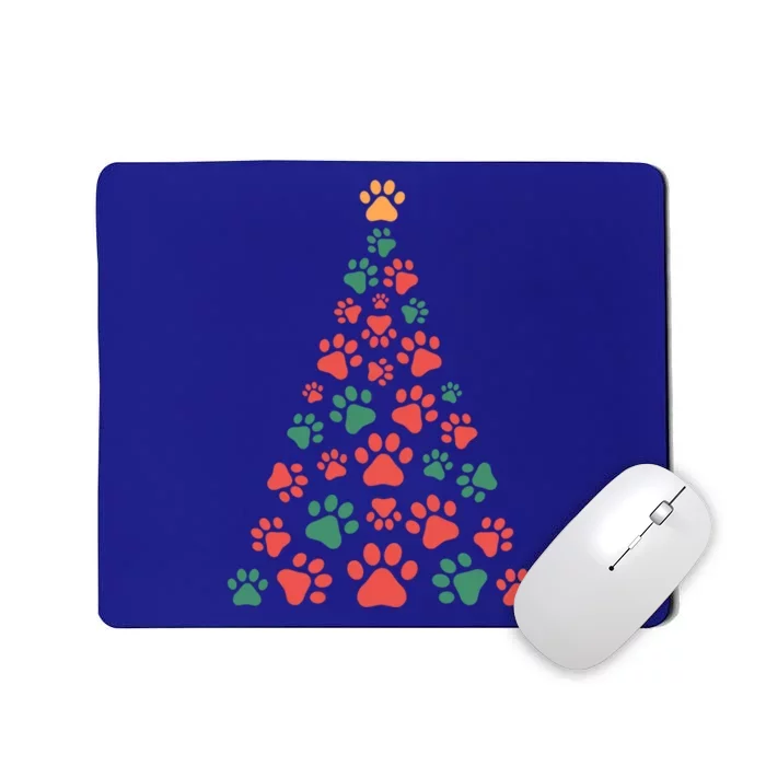 Cat Paws Christmas Tree For Cat Lovers Christmas Gift Mousepad