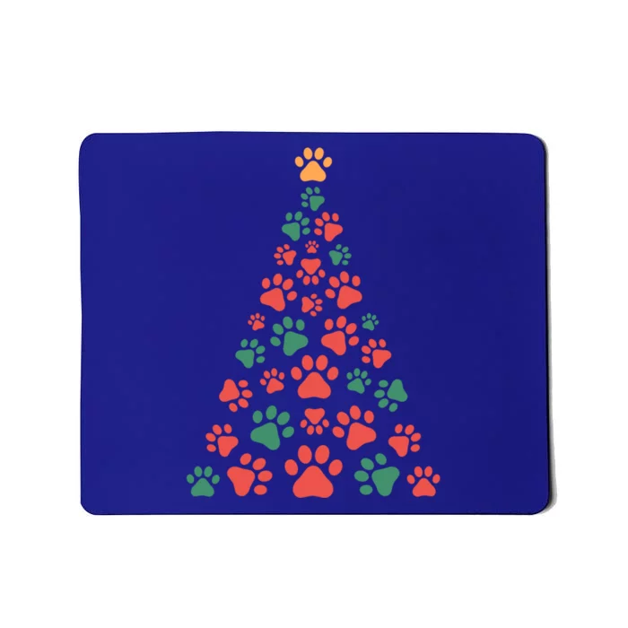 Cat Paws Christmas Tree For Cat Lovers Christmas Gift Mousepad