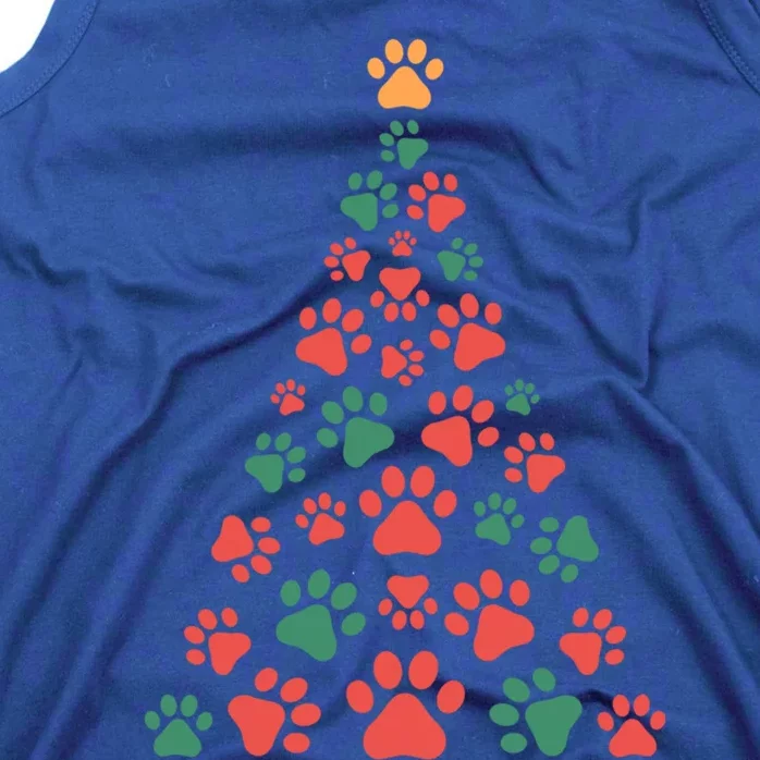 Cat Paws Christmas Tree For Cat Lovers Christmas Gift Tank Top