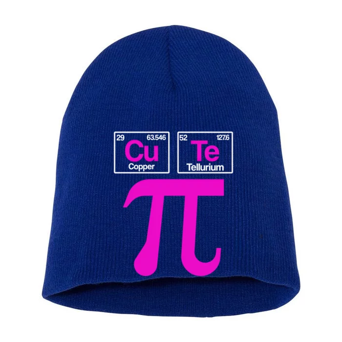 Cutie Pi Celebrate Pi Day March 14 Math And Science Lover Gift Short Acrylic Beanie