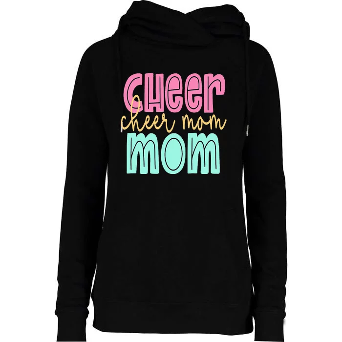 Cheerleader Proud Cheer Mom Pride Sports Supporter Womens Funnel Neck Pullover Hood