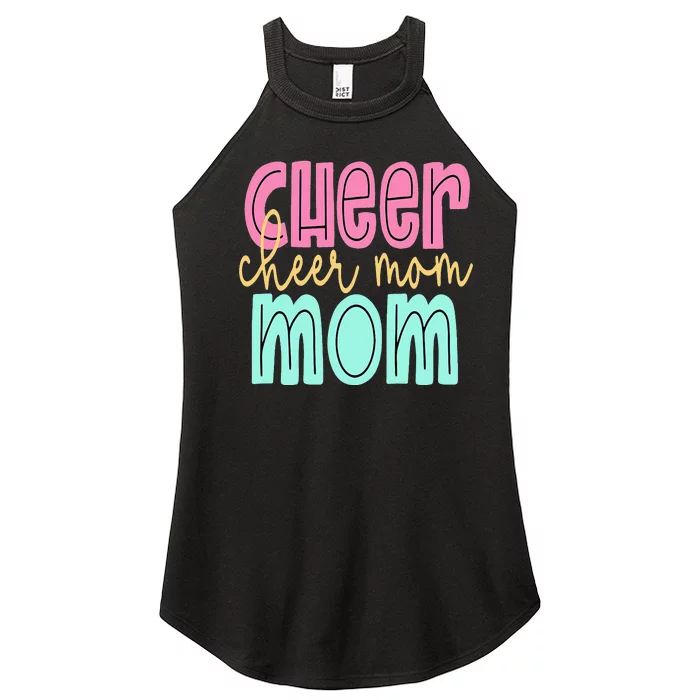 Cheerleader Proud Cheer Mom Pride Sports Supporter Women’s Perfect Tri Rocker Tank